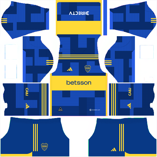 Kit CA Boca Juniors / Liga Argentina 2023 Local Dream League Soccer