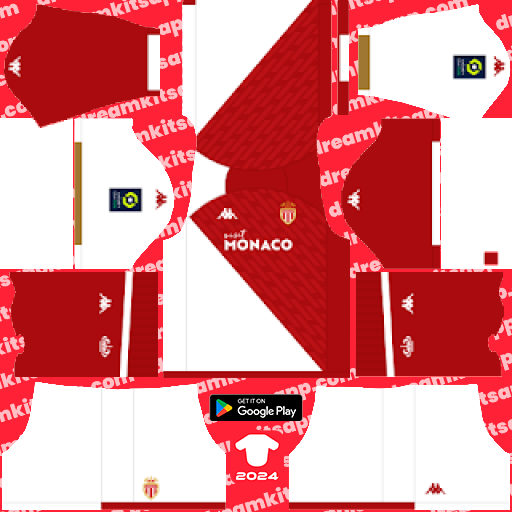 Kit AS Monaco / Ligue 1 2023-2024 Dream League Soccer