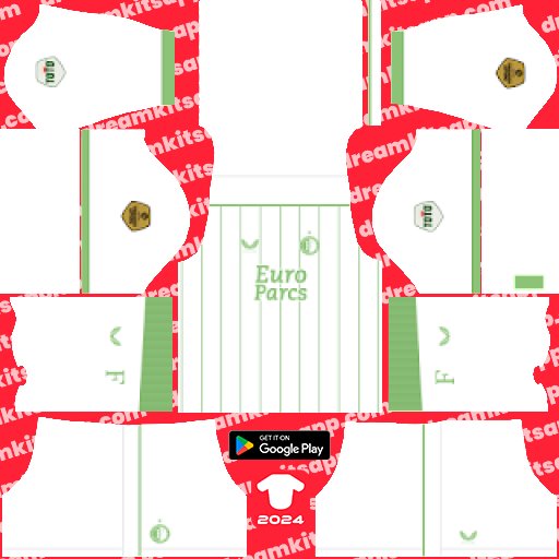 Kit Feyenoord Rotterdam / Eredivisie 2023-2024 Tercero Dream League Soccer