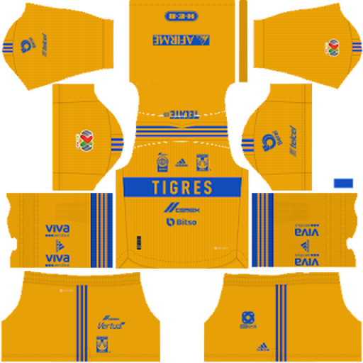 Kit Tigres / Liga MX 2022-2023 Dream League Soccer