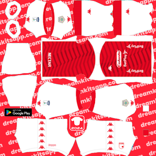 Kit Independiente Santa Fe / Liga BetPlay 2023 Dream League Soccer