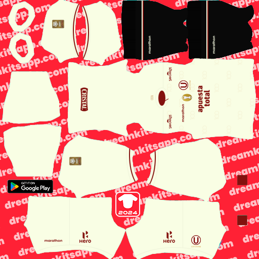 Home Kit Club Universitario / Liga 1 2024 Dream League Soccer