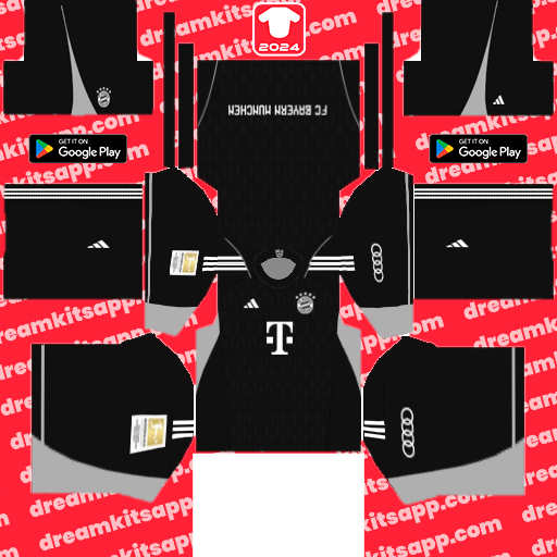 GK Home Kit Bayern Munich / Bundesliga 2023-2024 Dream League Soccer