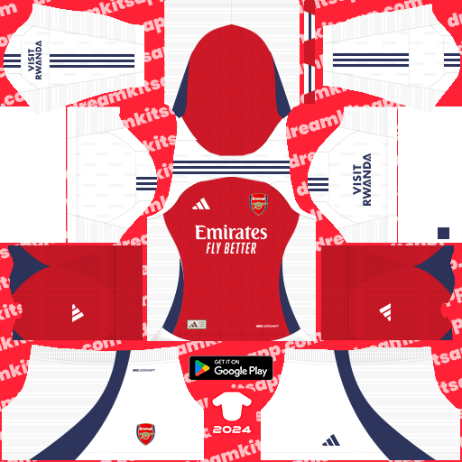Kit Arsenal / Premier League 2024-2025 Dream League Soccer