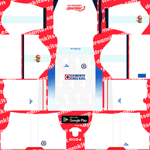 Away Kit Cruz Azul / Liga MX 2023-2024 Dream League Soccer