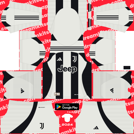 Kit Juventus / Serie A 2024-2025 Dream League Soccer