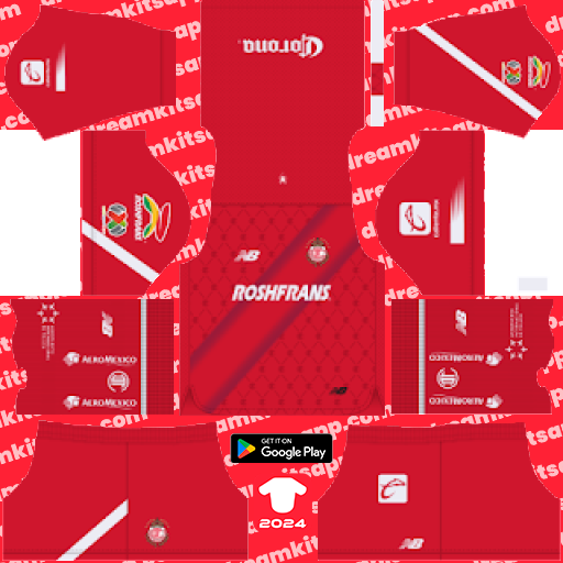 Home Kit Deportivo Toluca FC / Liga MX 2023-2024 Dream League Soccer