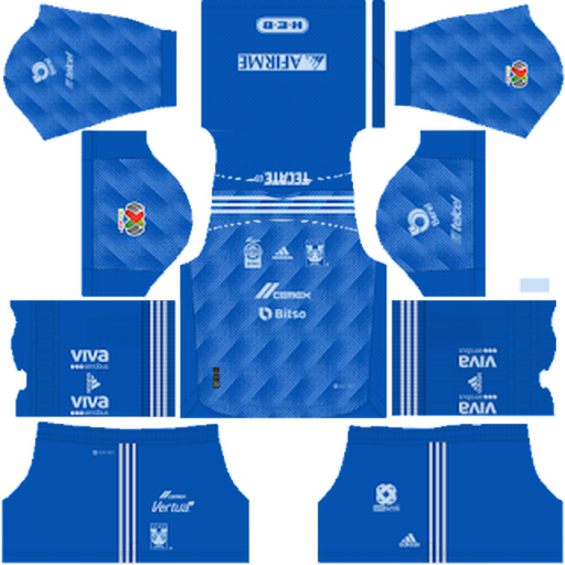 Kit Tigres / Liga MX 2022-2023 Visitante Dream League Soccer