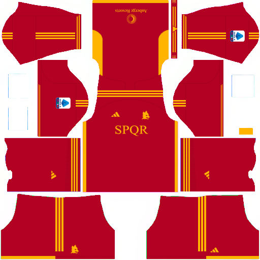 Home Kit AS Roma / Serie A 2023-2024 Dream League Soccer
