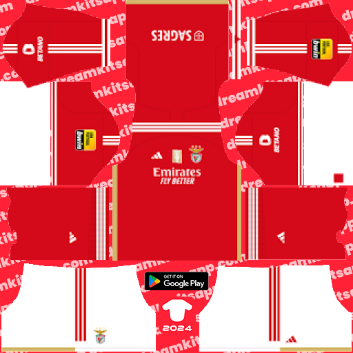 Kit SL Benfica / Primeira Liga 2023-2024 Dream League Soccer
