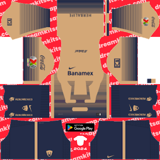 Kit Pumas / Liga MX 2015-2016 Dream League Soccer