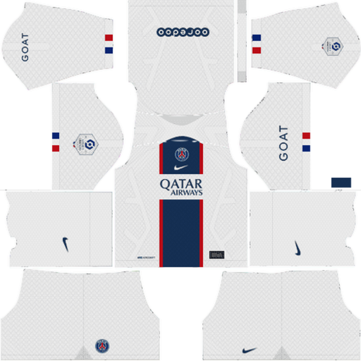 Kit Paris Saint-Germain / Ligue 1 2022-2023 Visitante Dream League Soccer