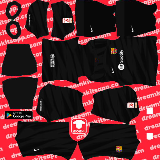 GK Away Kit Barcelona / LaLiga EA Sports 2023-2024 Dream League Soccer