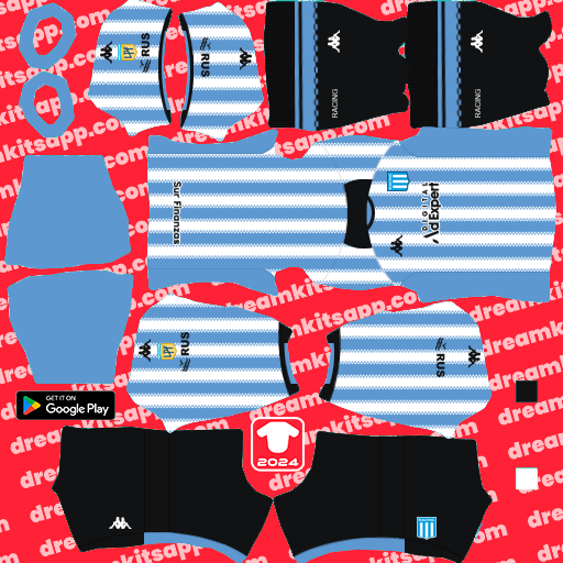 Kit Racing Club / Liga Argentina 2024 Local Dream League Soccer
