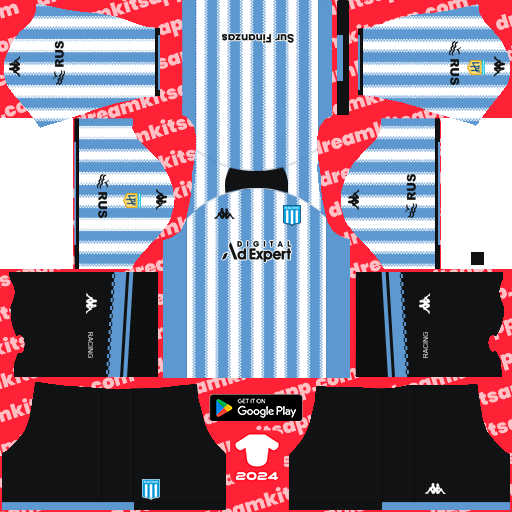 Kit Racing Club / Liga Argentina 2024 Dream League Soccer