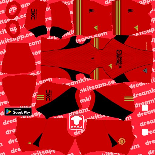 Kit Manchester United / Premier League 2023-2024 GK Tercero Dream League Soccer