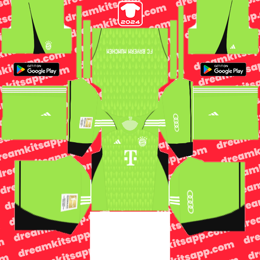 GK Away Kit Bayern Munich / Bundesliga 2023-2024 Dream League Soccer