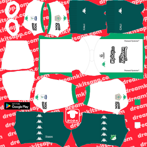 Kit Deportivo Cali / Liga BetPlay 2023 Visitante Dream League Soccer
