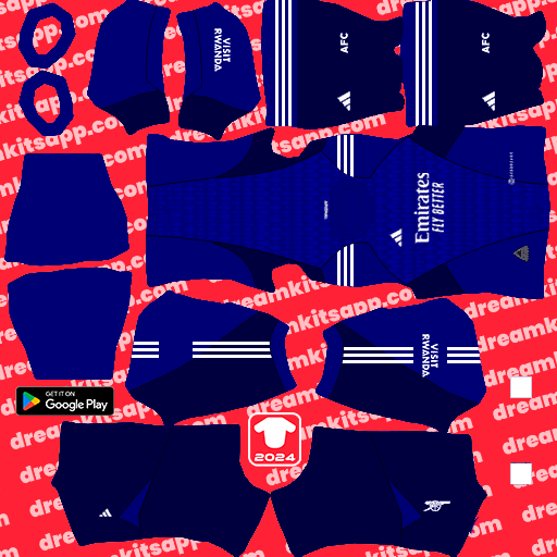 GK Home Kit Arsenal / Premier League 2023-2024 Dream League Soccer