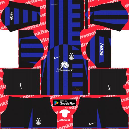Home Kit Inter Milan / Serie A 2024-2025 Dream League Soccer