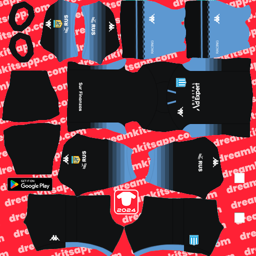Away Kit Racing Club / Liga Argentina 2024 Dream League Soccer