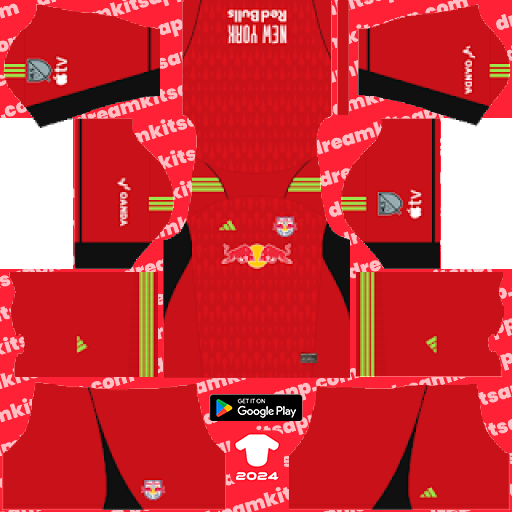 Kit New York Red Bulls / MLS 2023 GK Tercero Dream League Soccer
