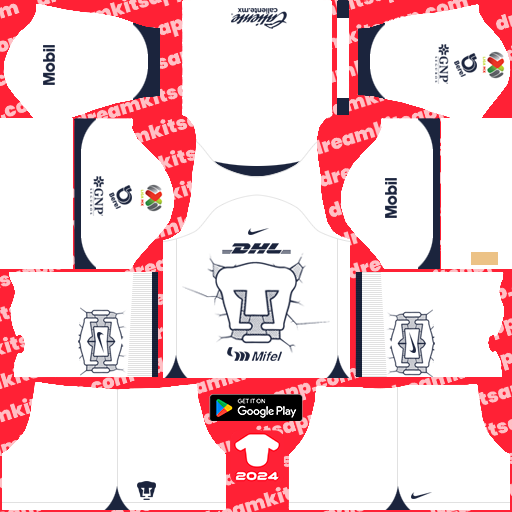 Home Kit Pumas / Liga MX 2023-2024 Dream League Soccer