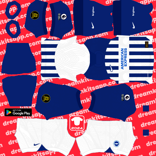 Kit Brighton Football Club / Premier League 2023-2024 Dream League Soccer