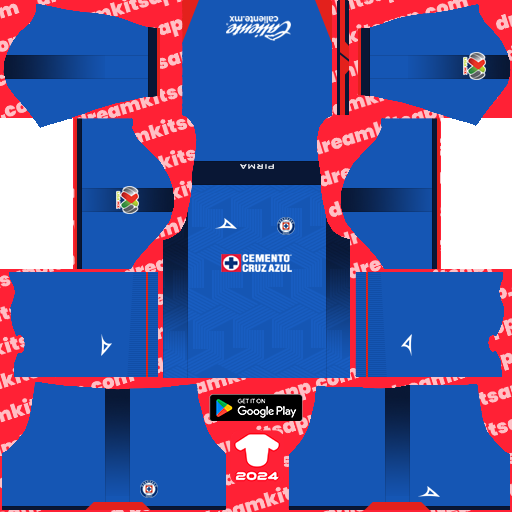 Home Kit Cruz Azul / Liga MX 2023-2024 Dream League Soccer