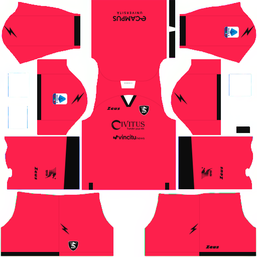 GK Home Kit US Salernitana / Serie A 2023-2024 Dream League Soccer