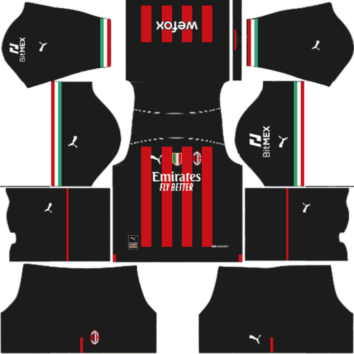 Kit AC Milán / Serie A 2022-2023 Dream League Soccer