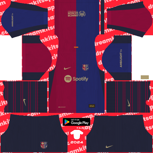 Home Kit Barcelona / LaLiga EA Sports 2024-2025 Dream League Soccer