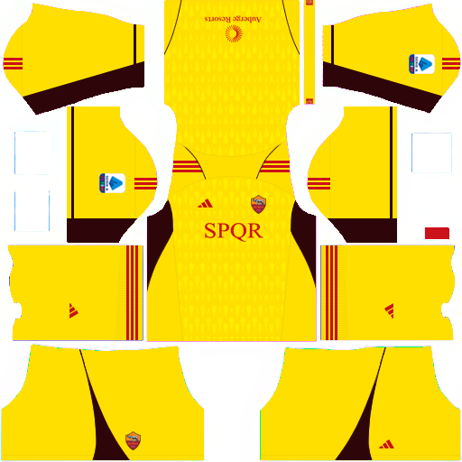 GK Home Kit AS Roma / Serie A 2023-2024 Dream League Soccer