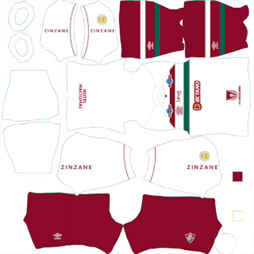 Kit Fluminense FC / Brasileirão 2023 Visitante Dream League Soccer