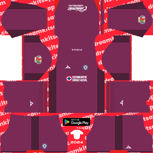 GK Home Kit Cruz Azul / Liga MX 2023-2024 Dream League Soccer